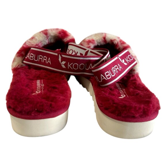 Koolaburra by UGG  Fuzz'n Faux Fur Slide Slipper  Red Tie Dye Womens Sz 7 - Picture 9 of 15